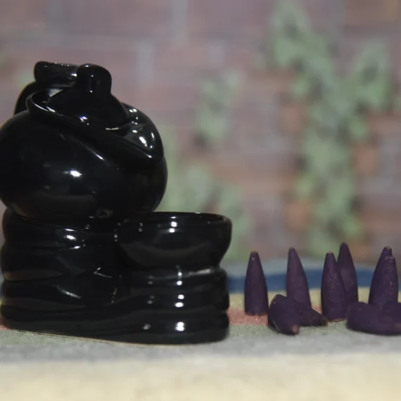 imperium backflow incense cone holder - tea pot