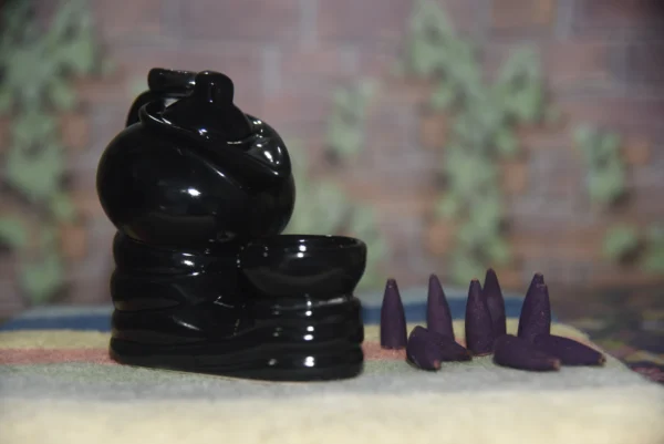 imperium backflow incense cone holder - tea pot