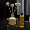 Imperium Sandalwood Reed Diffuser Set (Ceramic with Golden Brass Neck)