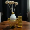 Imperium Sandalwood Reed Diffuser Set (Ceramic with Golden Brass Neck)
