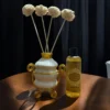Imperium Sandalwood Reed Diffuser Set (Ceramic with Golden Brass Neck)