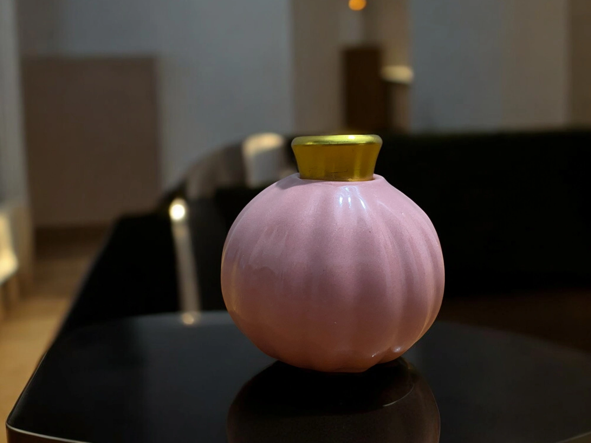 Imperium Lemongrass Reed Diffuser Set (Ceramic with Golden Brass Neck) - Image 2