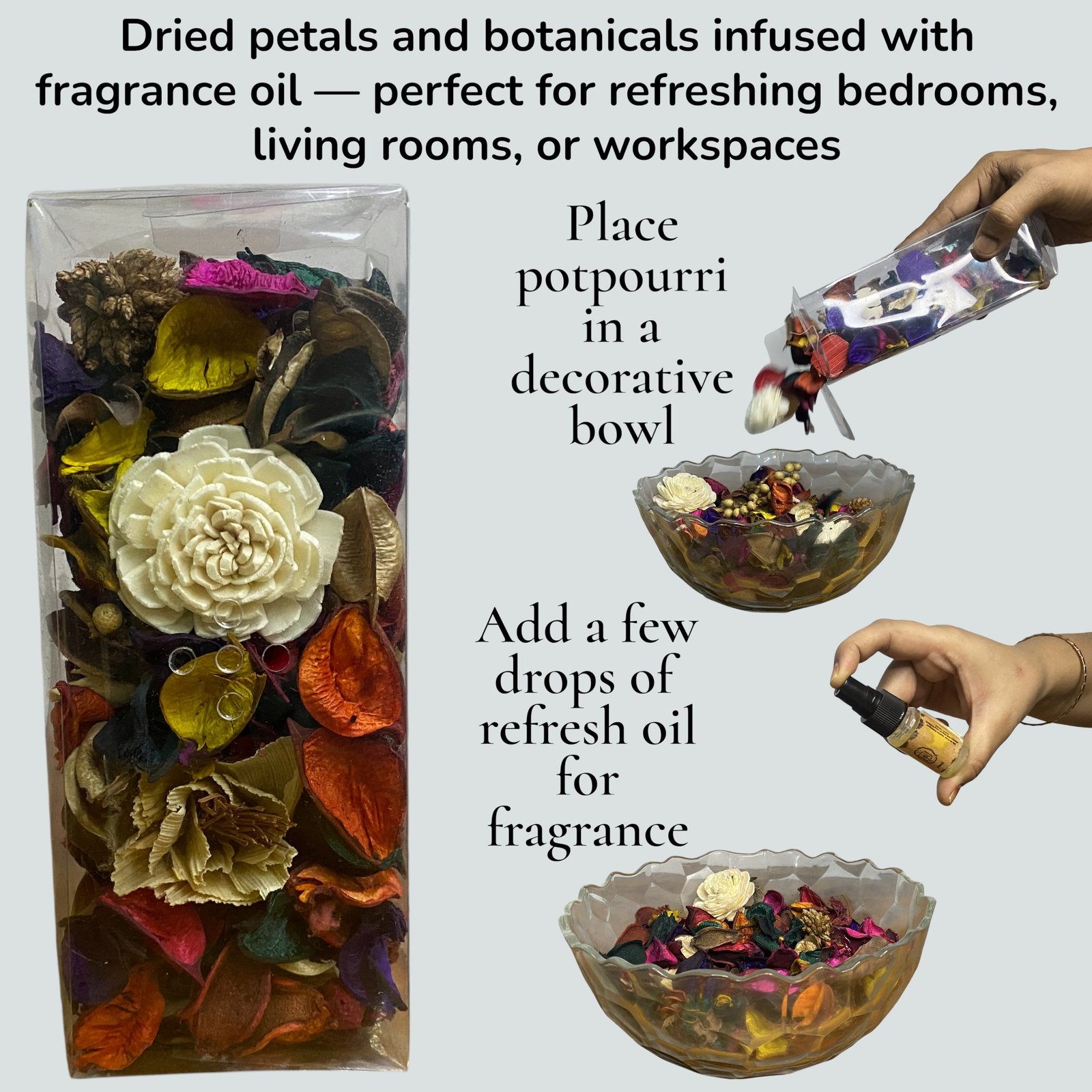 Imperium Aroma Rose Reed Diffuser Gift Set (Ceramic Pot with Golden Brass Neck) - Image 4
