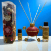 Imperium Aroma Rose Reed Diffuser Gift Set (Ceramic pot with Golden Brass Neck)