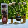 Imperium Aroma Agarwood Oudh Reed Diffuser Gift Set (Ceramic Pot with Golden Brass Neck)