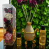 Imperium Agarwood Oudh Reed Diffuser Gift Set (Ceramic with Golden Brass Neck)
