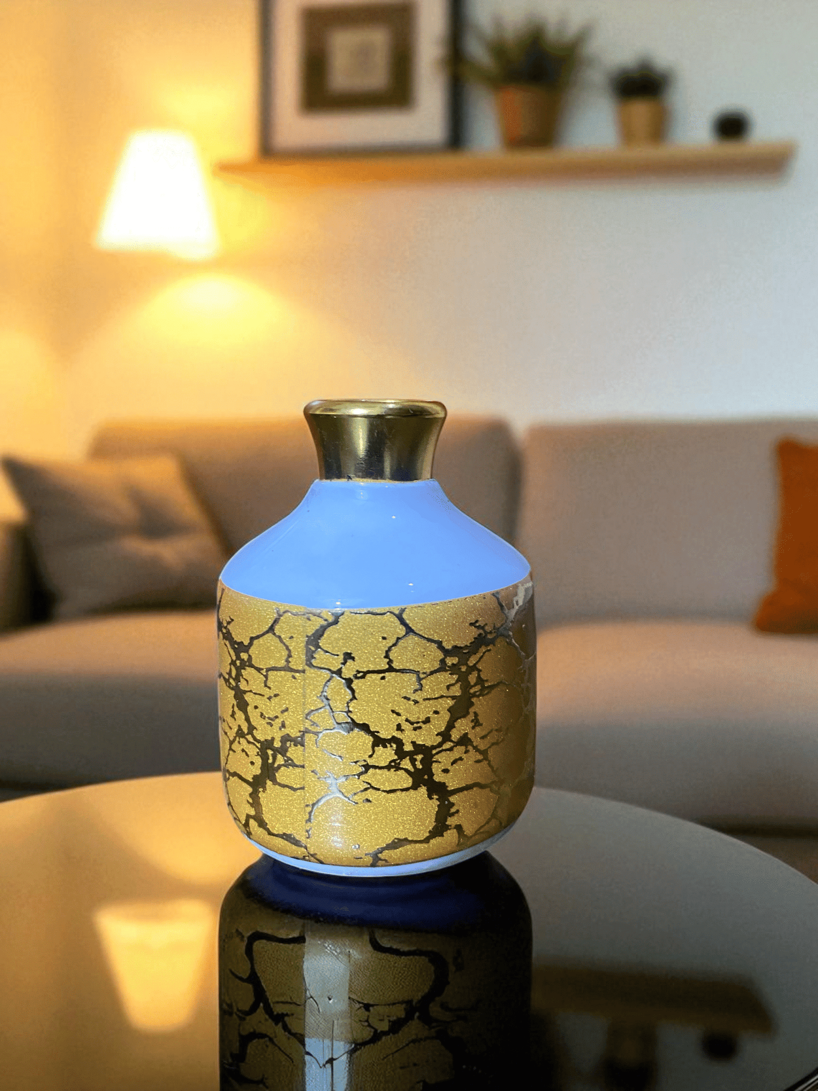 Imperium Aroma Rose Reed Diffuser Set (Ceramic with Golden Brass Neck) - Image 3