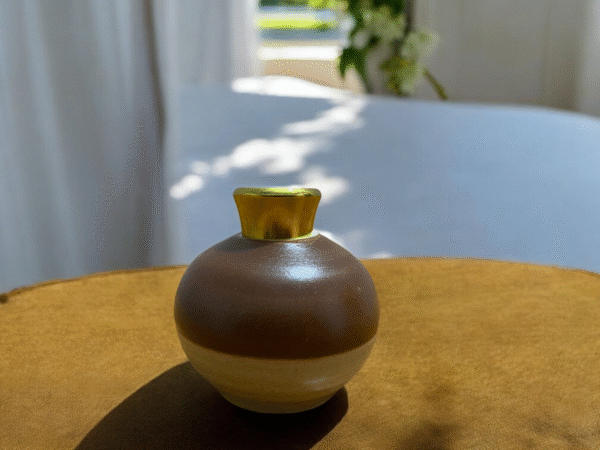 Imperium Aroma Rose Reed Diffuser Gift Set (Ceramic Pot with Golden Brass Neck) - Image 4