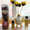 Imperium Aroma Lavender Reed Diffuser Gift Set (Ceramic Pot with Golden Brass Neck)