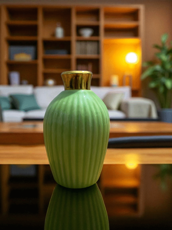 Imperium Aroma Jasmine Reed Diffuser Set (Ceramic with Golden Brass Neck) - Image 3