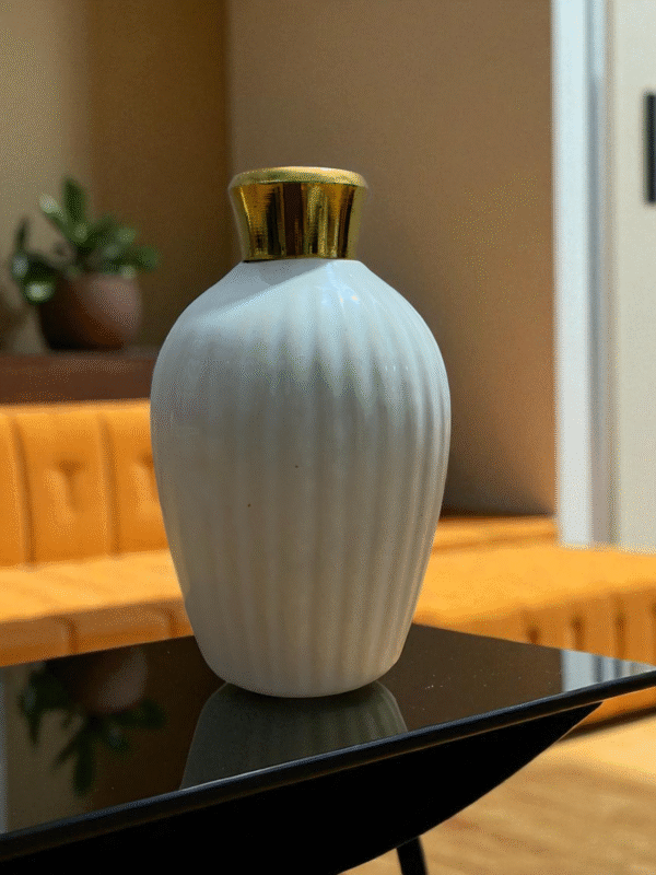 Imperium Aroma Lemon Blast Reed Diffuser Set (Ceramic with Golden Brass neck) - Image 3