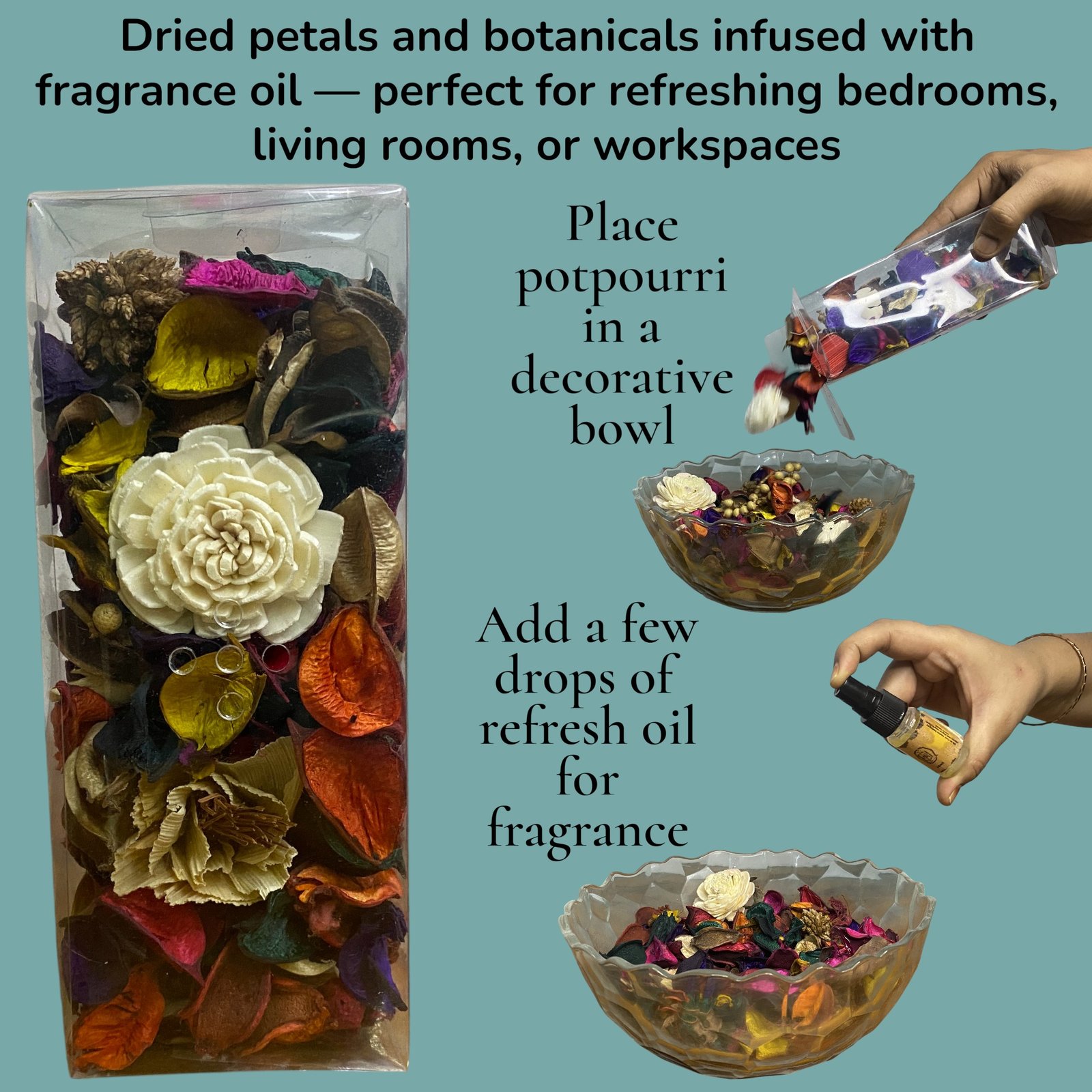 Imperium Aroma Tropical Sunset Reed Diffuser Gift Set (Ceramic Pot with Golden Brass Neck) - Image 5