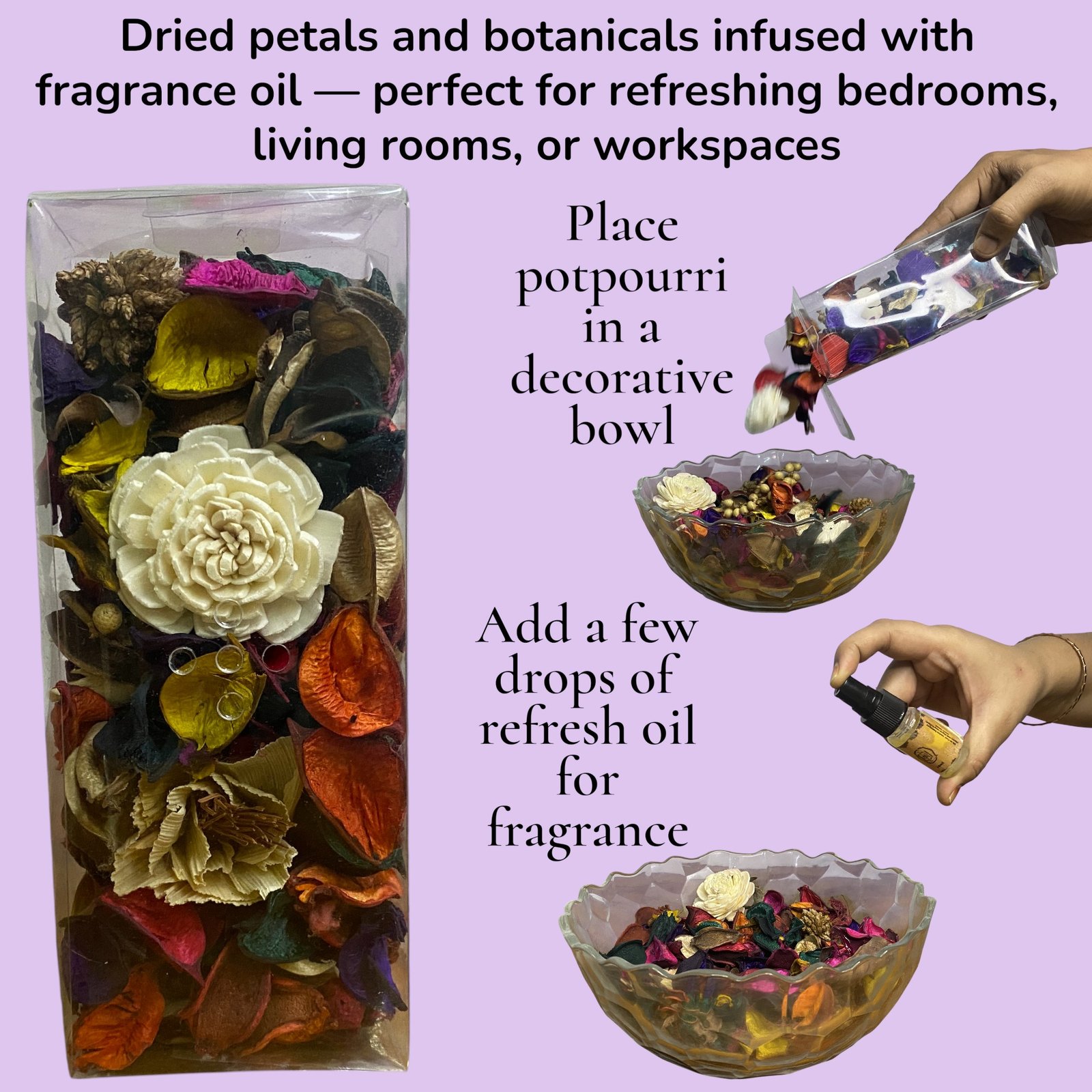 Imperium Aroma Lavender Reed Diffuser Gift Set (Ceramic Pot with Golden Brass Neck) - Image 3