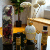 Imperium Aroma Sandalwood Reed Diffuser Gift Set (Ceramic Pot with Golden Brass Neck)