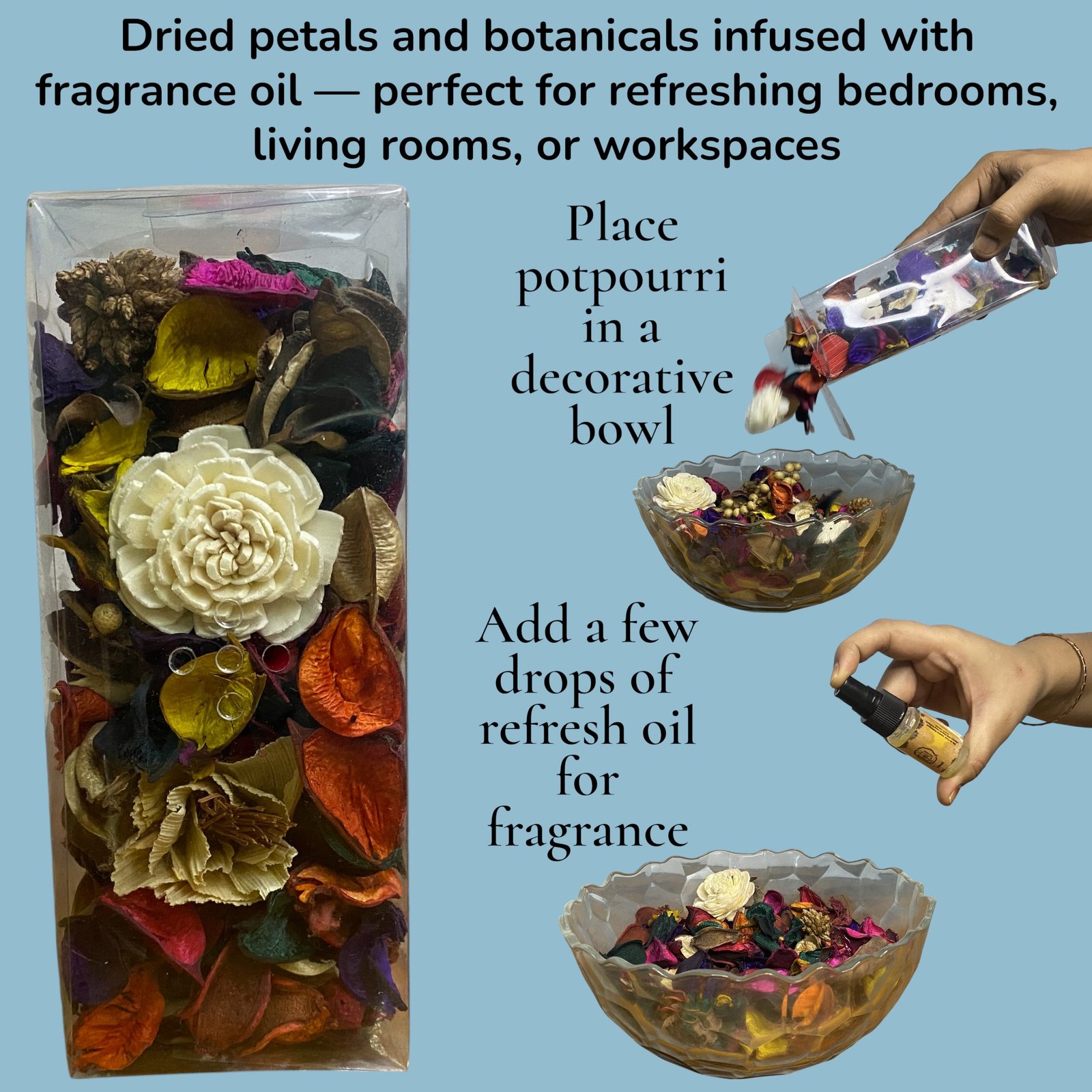 Imperium Aroma Tropical Sunset Reed Diffuser Gift Set (Ceramic Pot with Golden Brass Neck) - Image 4