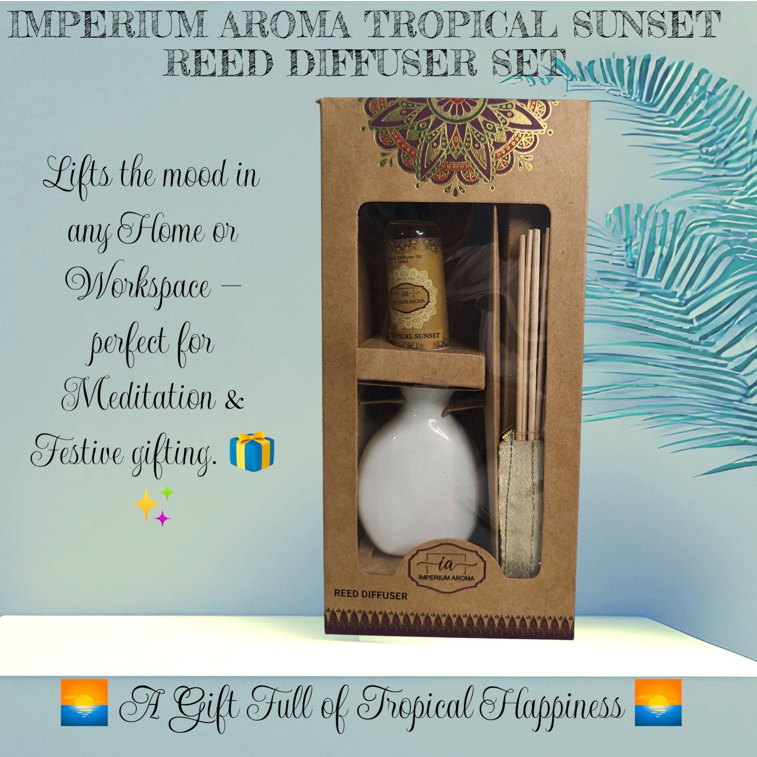 Imperium Aroma Tropical Sunset Reed Diffuser Set - Image 5