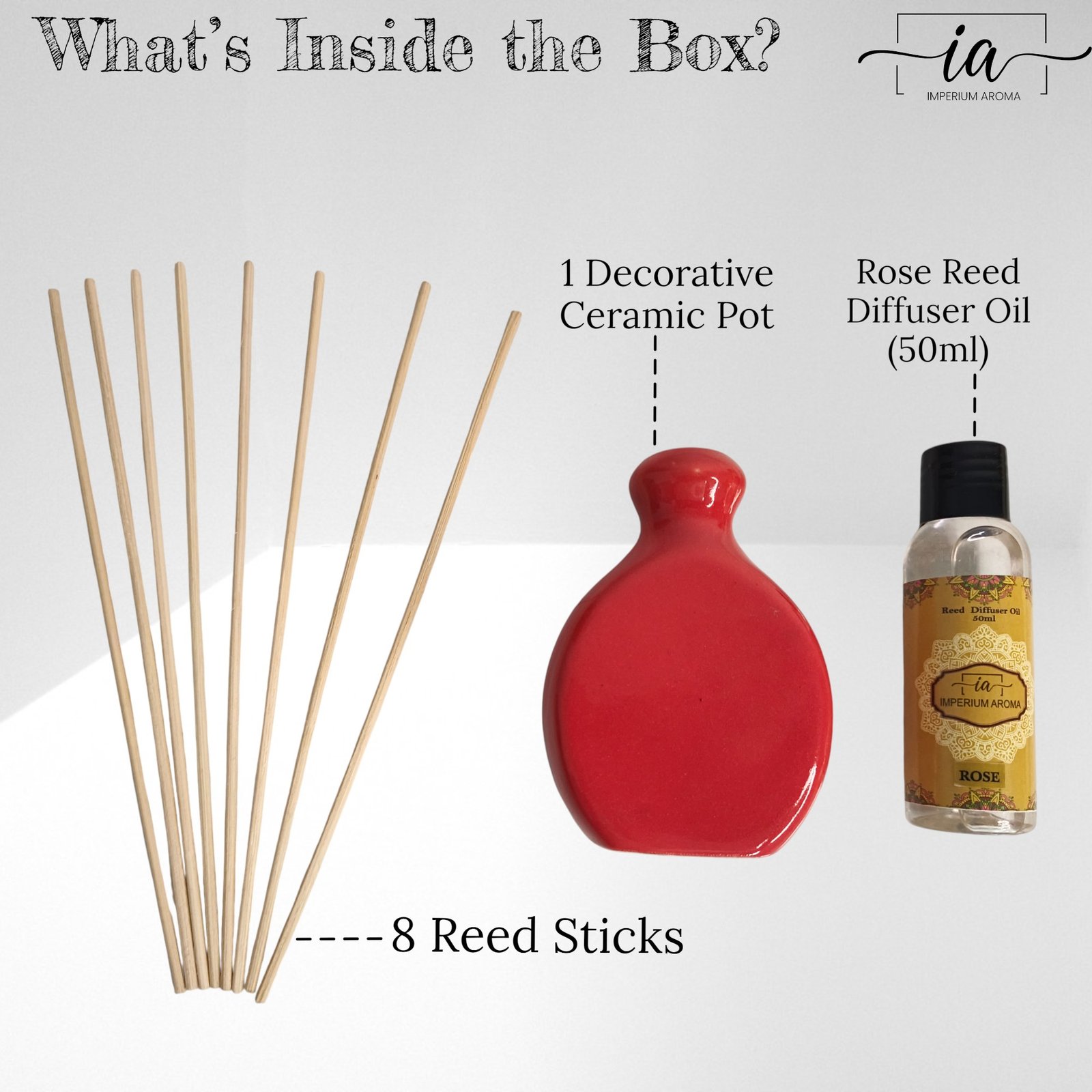 Imperium Aroma Rose Reed Diffuser Set - Image 4