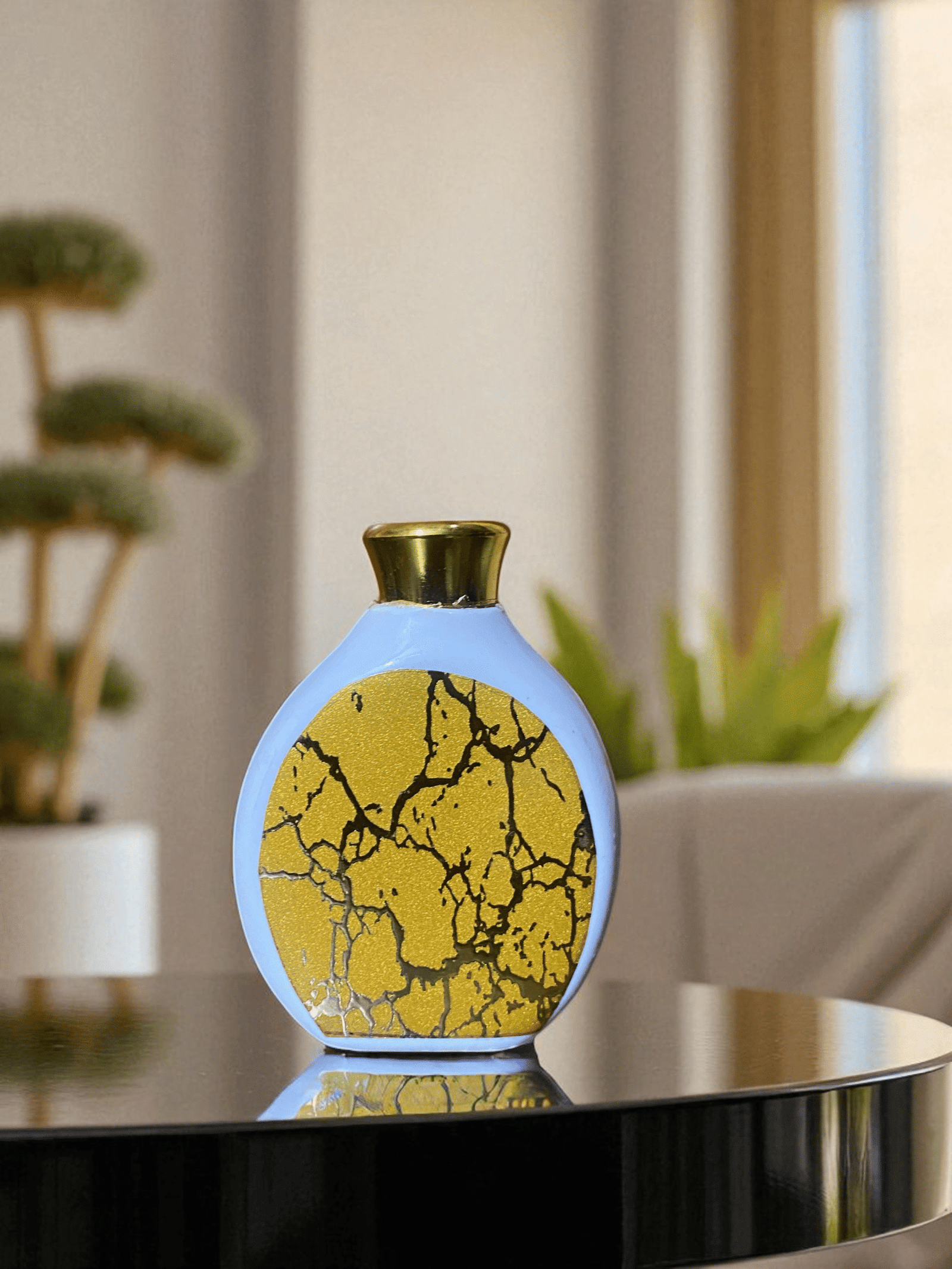 Imperium Aroma Lavender Reed Diffuser Set (Ceramic with Golden Brass Neck) - Image 3