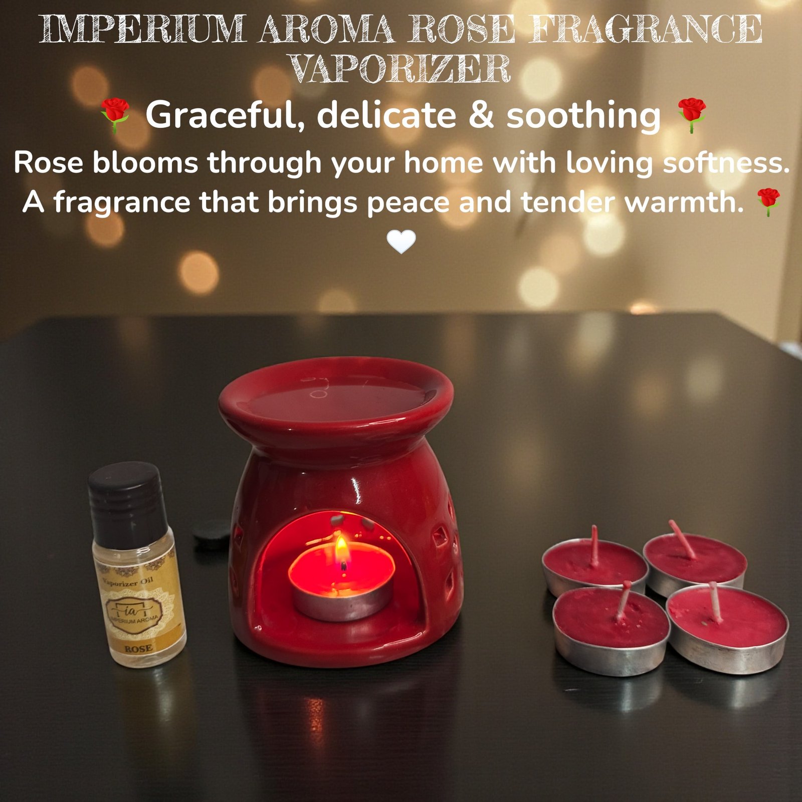 Imperium Aroma Rose Tealight Diffuser - Image 2