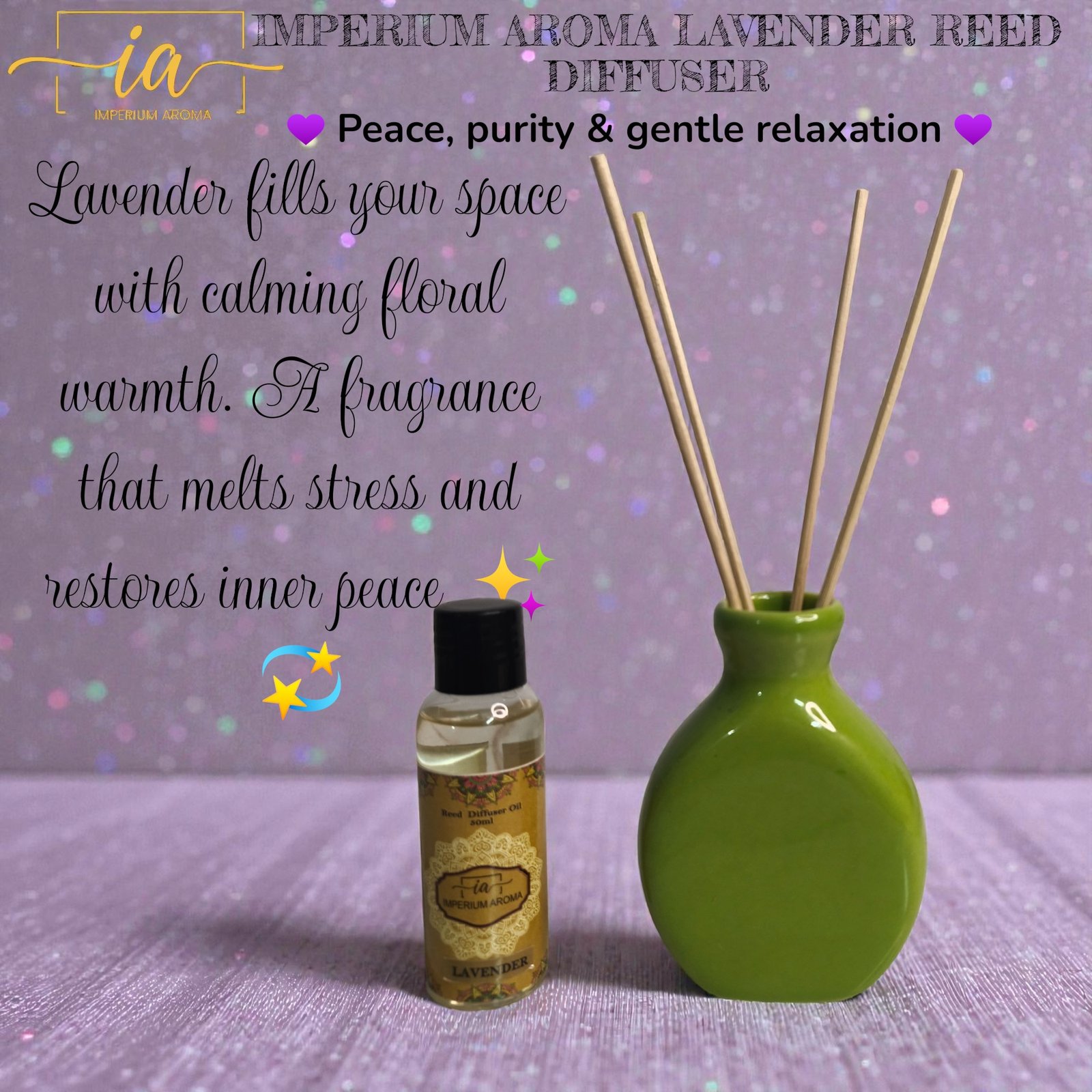 Imperium Aroma Lavender Reed Diffuser Set - Image 2