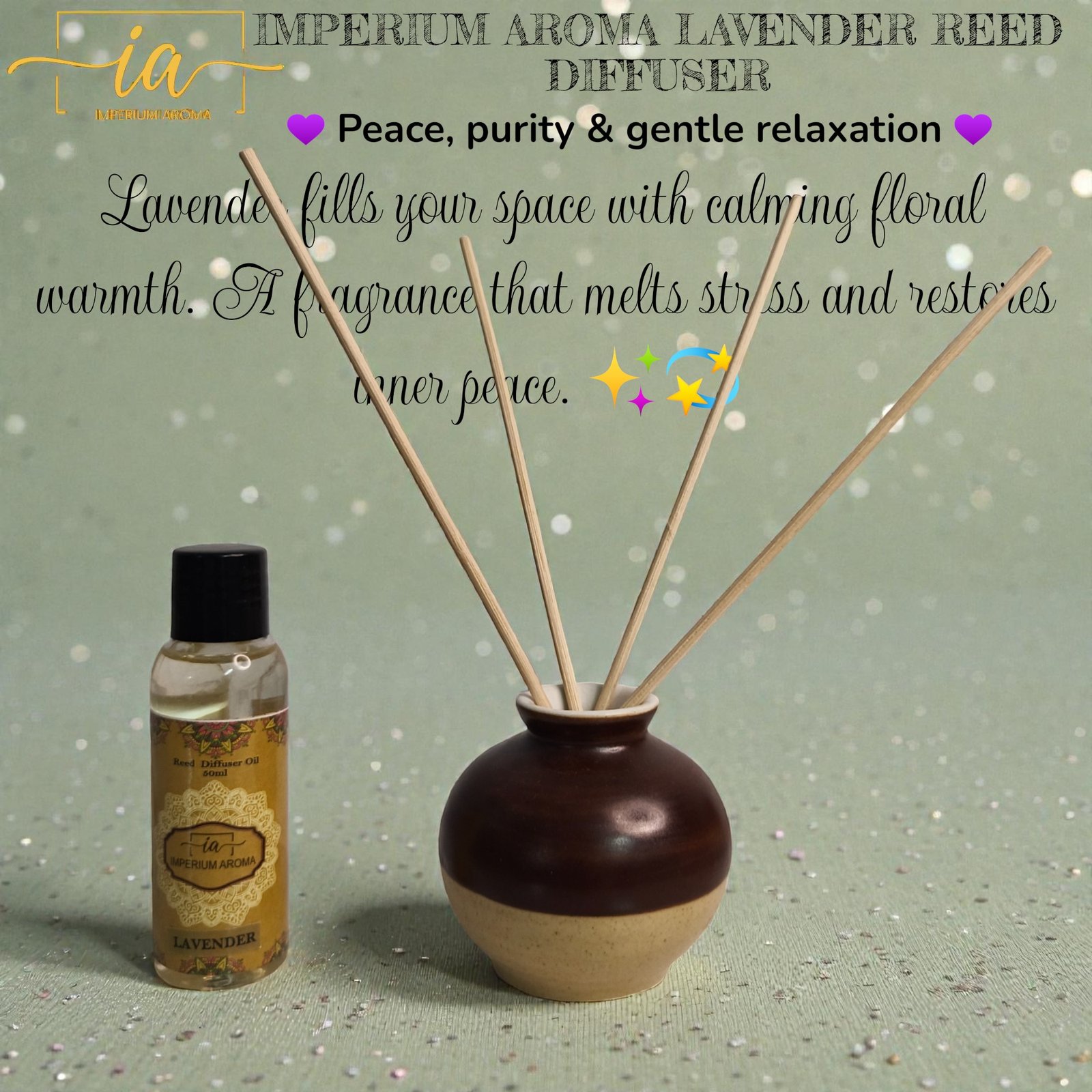 Imperium Aroma Lavender Reed Diffuser Gift Set - Image 2
