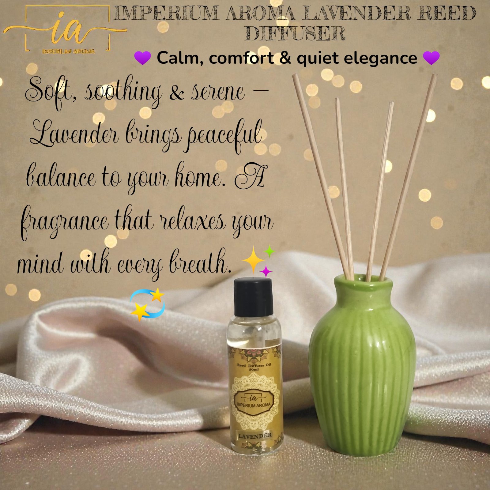 Imperium Aroma Lavender Reed Diffuser Set