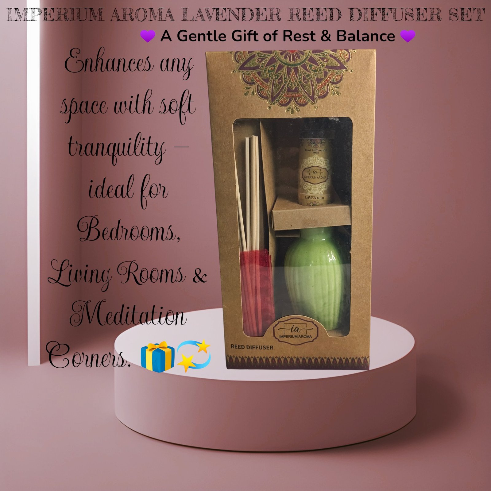 Imperium Aroma Lavender Reed Diffuser Set - Image 2