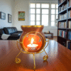 Imperium Aroma Lavender Tealight Diffuser (Ceramic Pot with Golden Brass Neck)