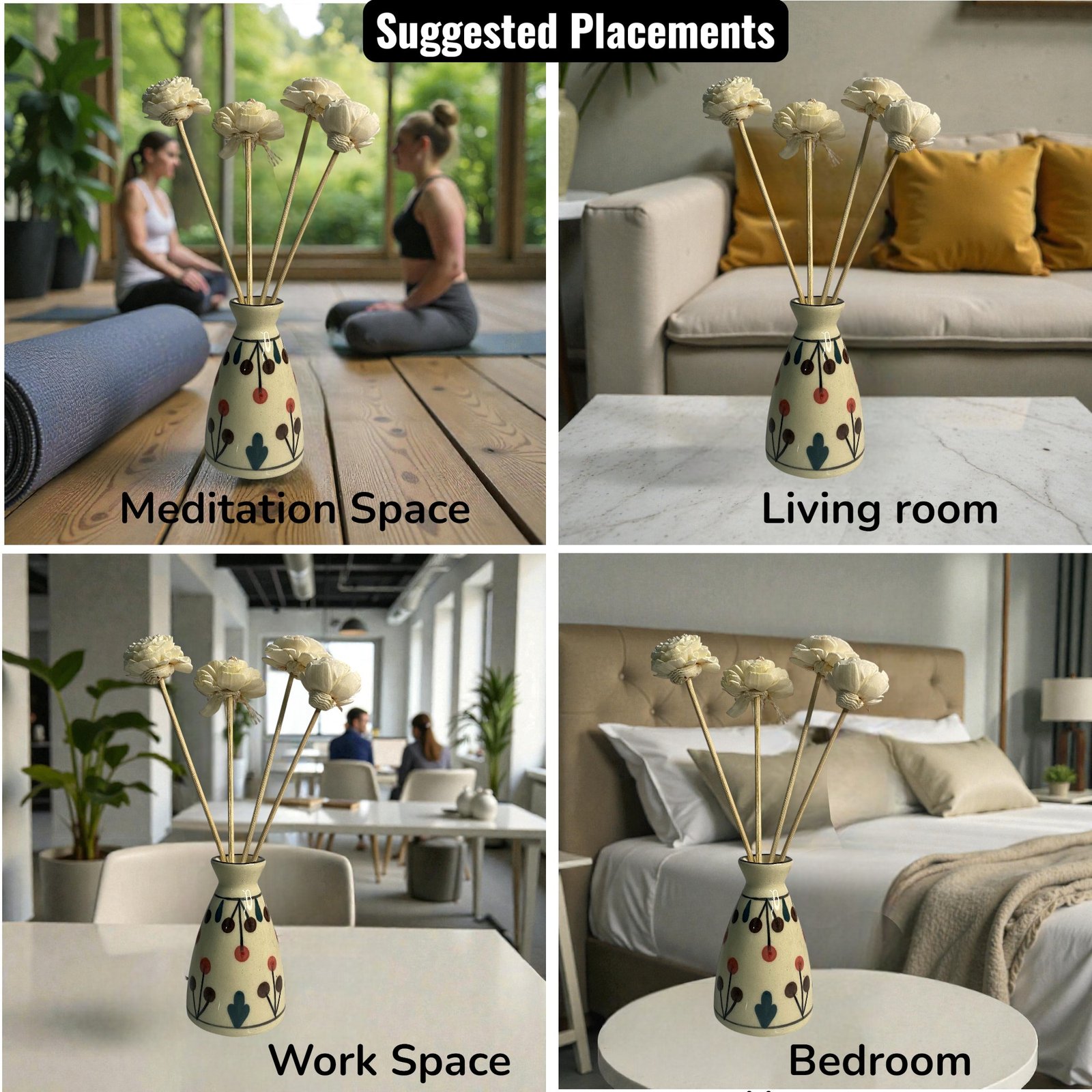 Imperium Aroma Lavender Reed Diffuser Set (Hand Painted) - Image 4