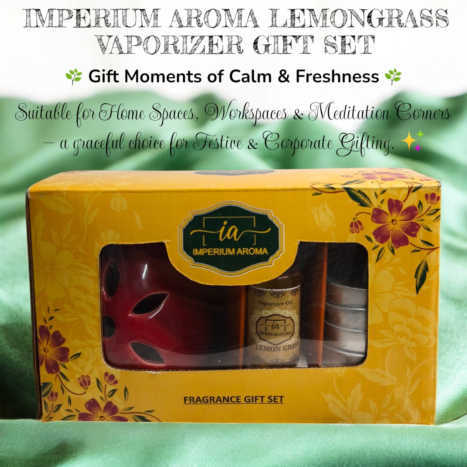 Imperium Aroma Lemongrass Tealight Diffuser Set - Image 5