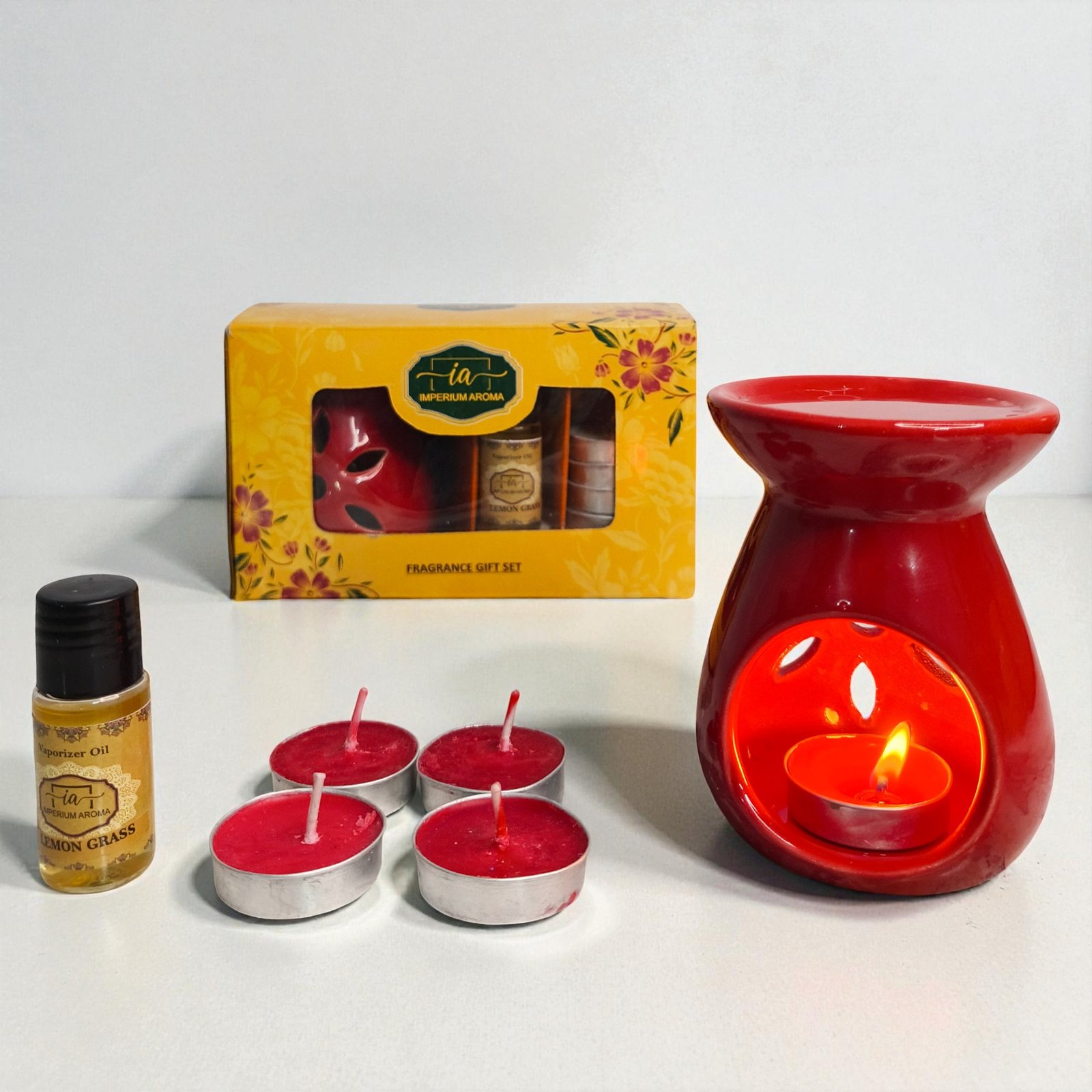 Imperium Aroma Lemongrass Tealight Diffuser Set - Image 3
