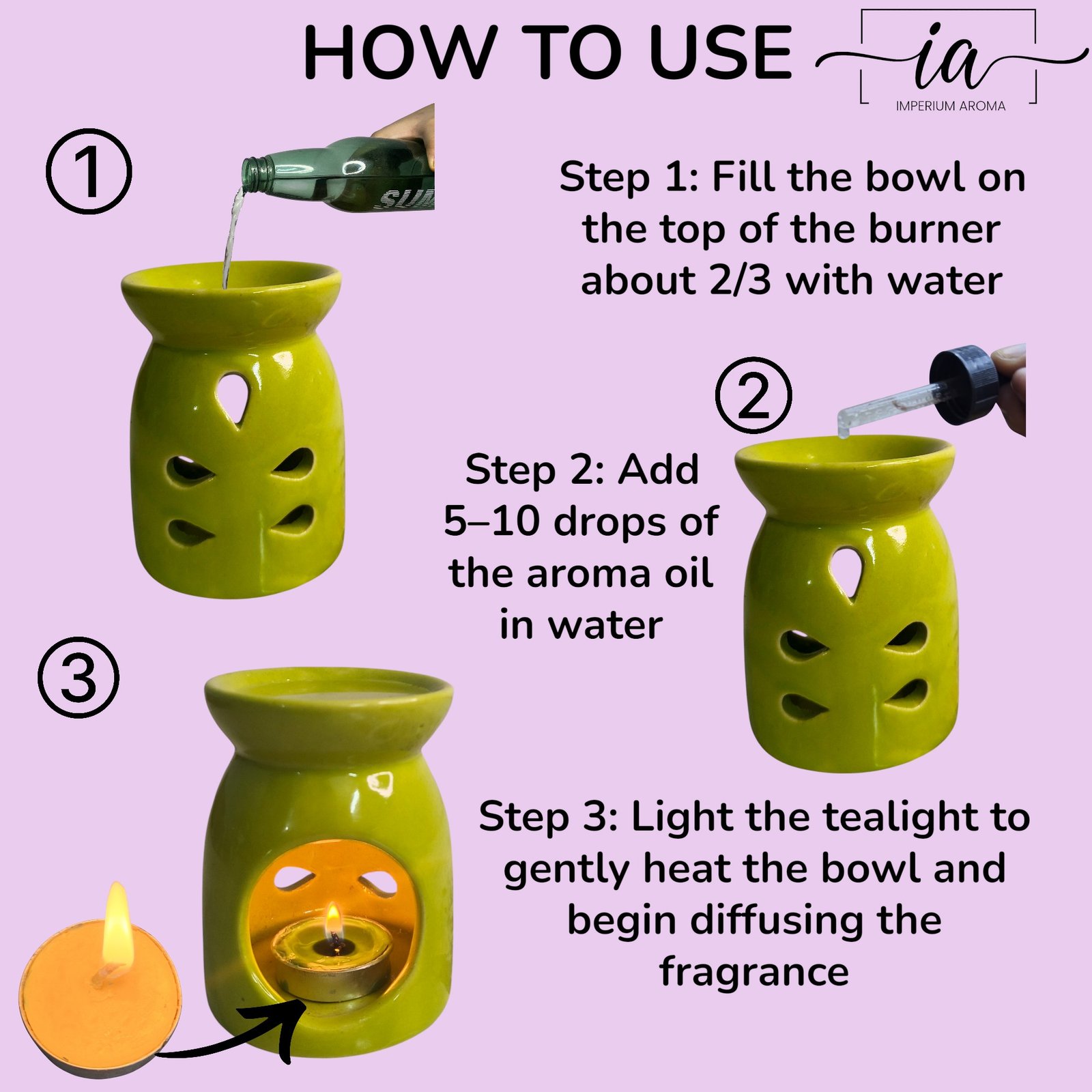 Imperium Aroma Lavender Tealight Diffuser - Image 4