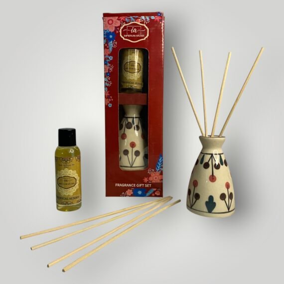 Imperium Aroma Tropical Sunset Reed Diffuser Set (Hand Painted)