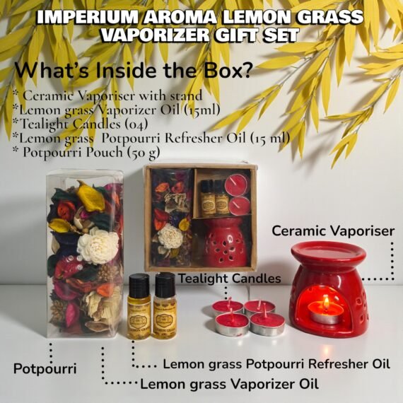 Imperium Aroma Lemongrass Tealight Diffuser Set