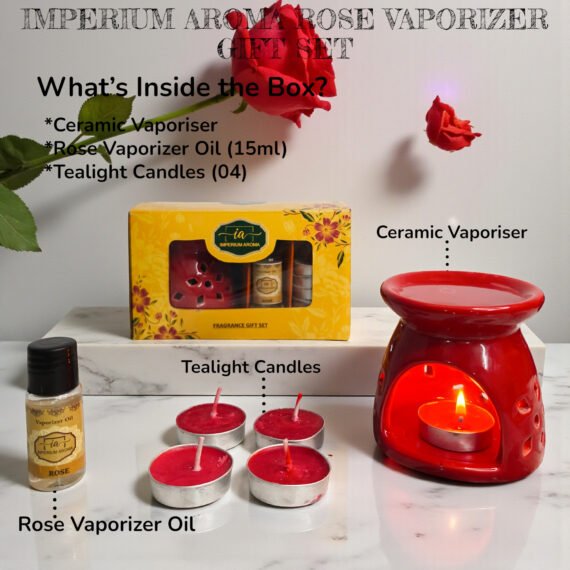 Imperium Aroma Rose Tealight Diffuser Set