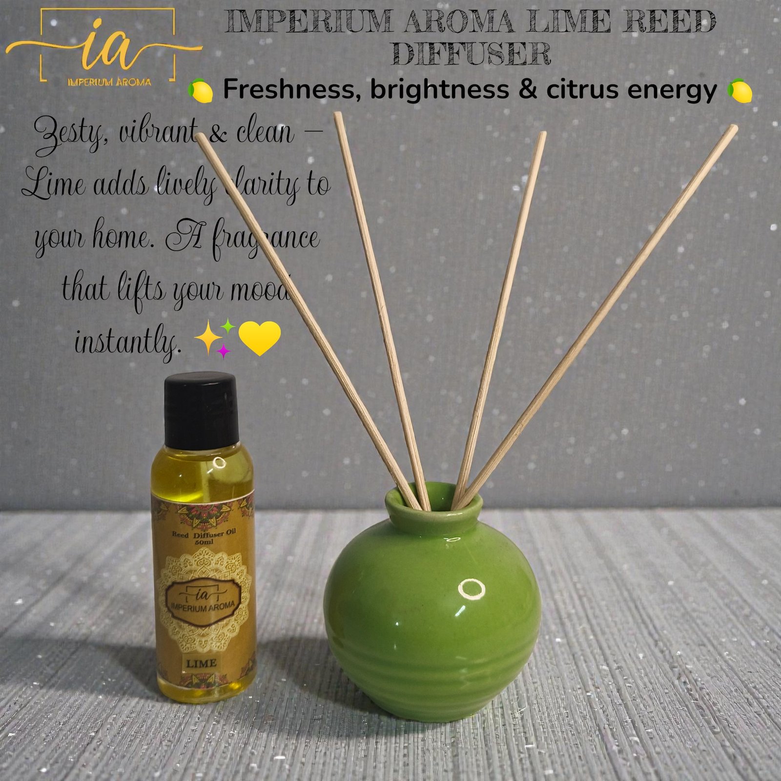 Imperium Aroma Lime Reed Diffuser Set - Image 4