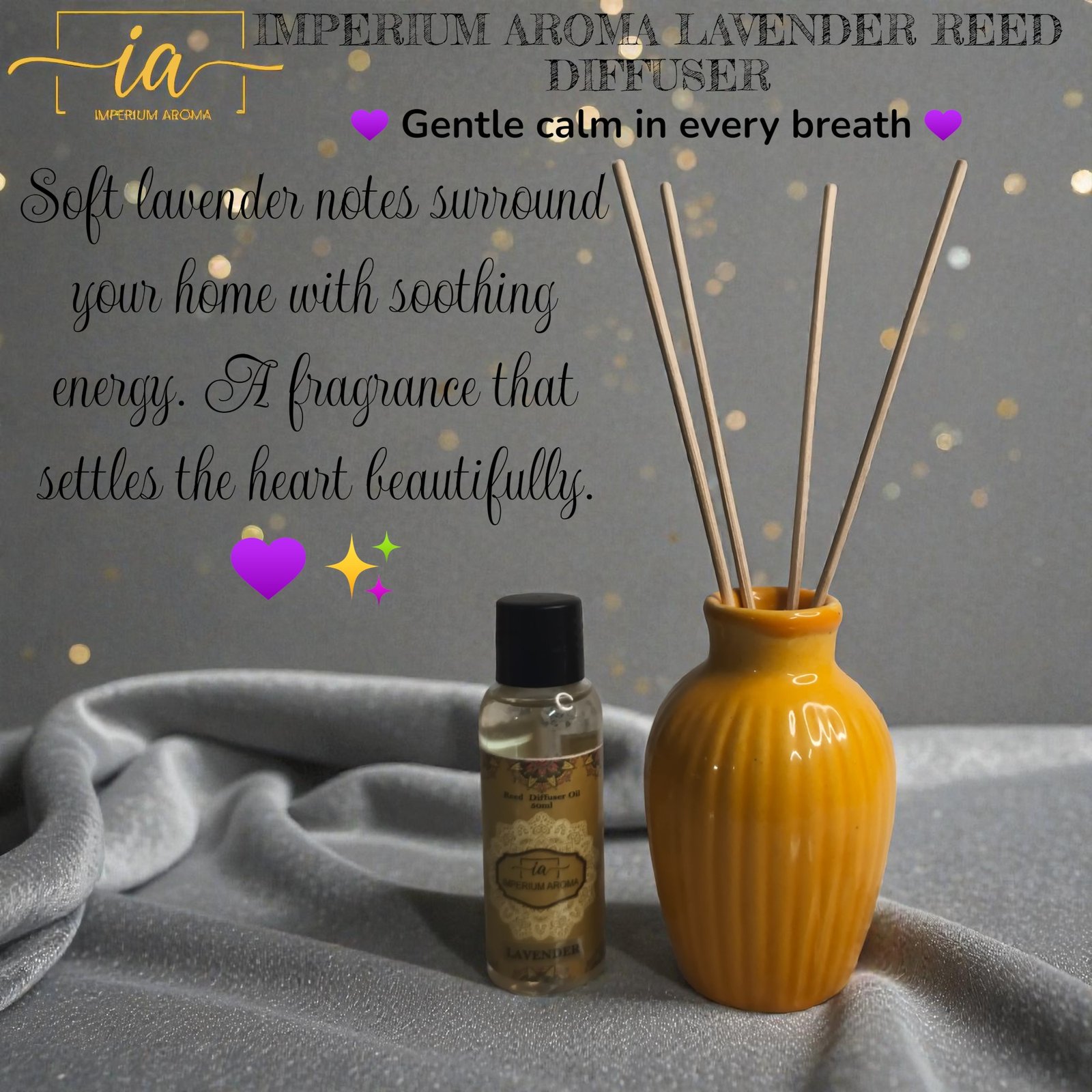 Imperium Aroma Lavender Reed Diffuser Set - Image 5