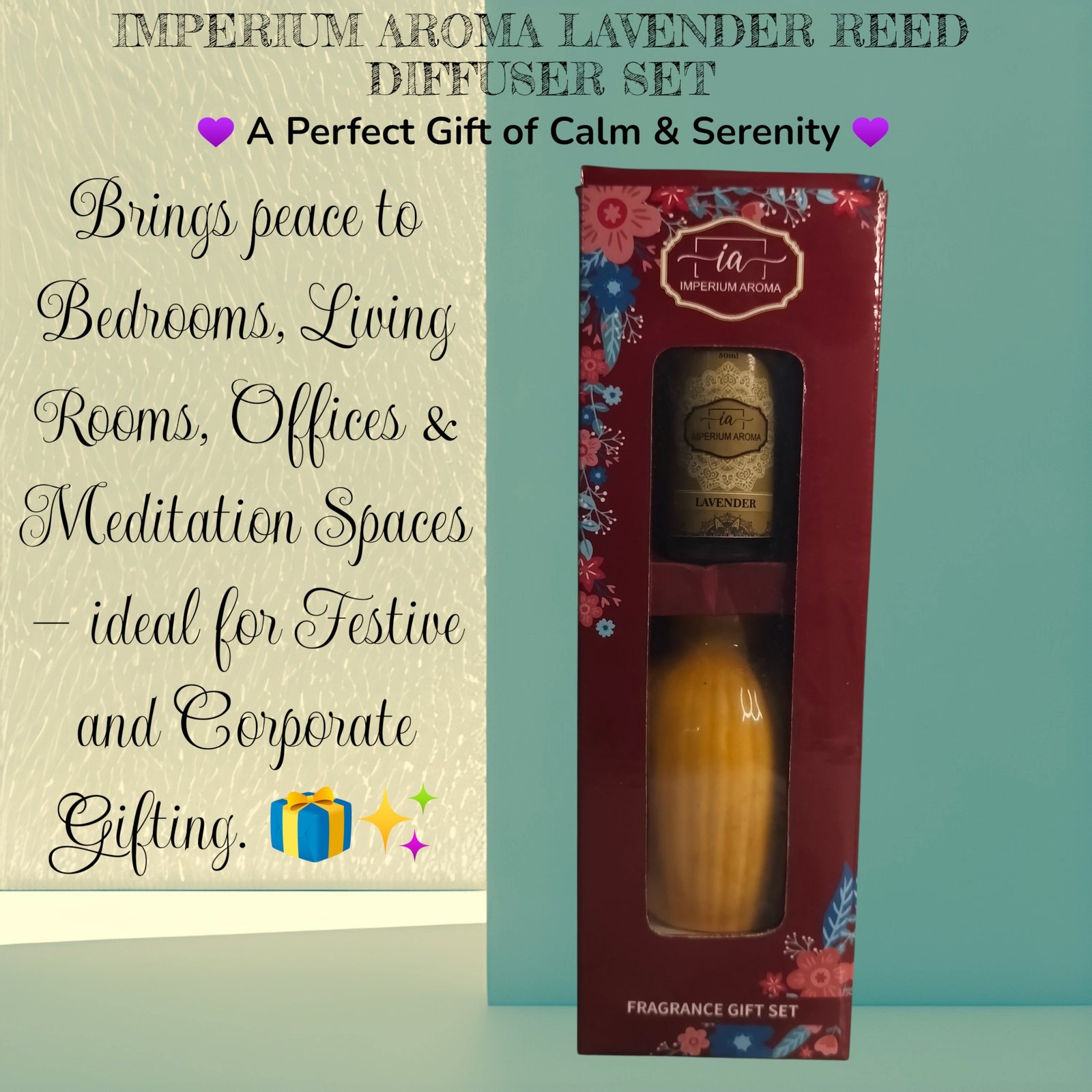 Imperium Aroma Lavender Reed Diffuser Set - Image 3