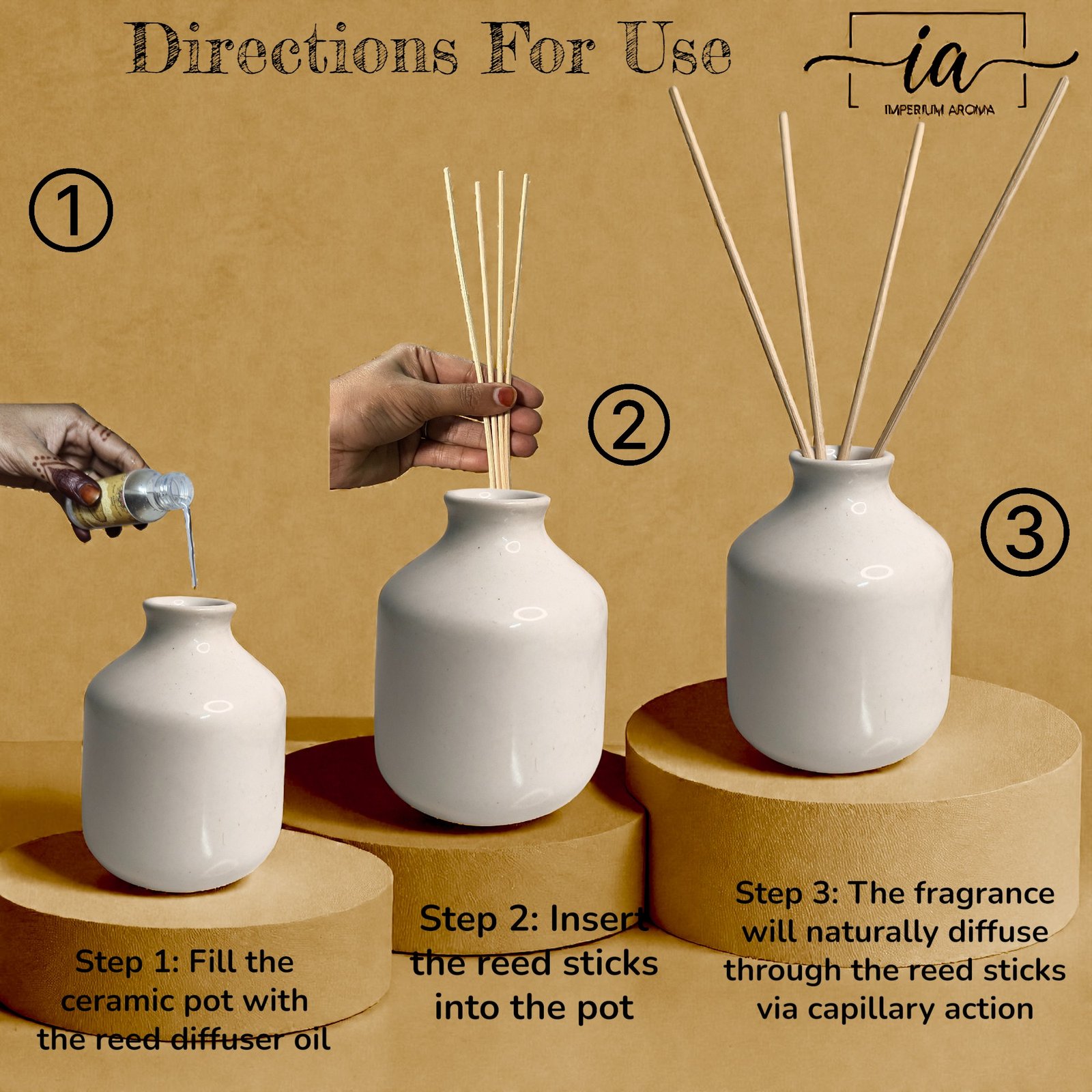 Imperium Aroma Sandalwood Reed Diffuser Set - Image 4