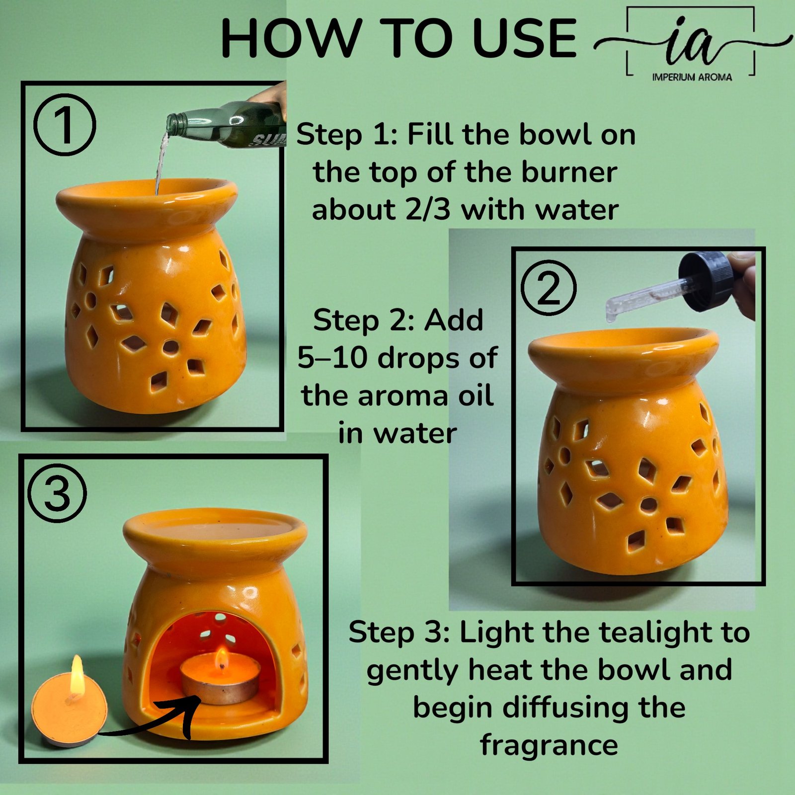 Imperium Aroma Lemongrass Tealight Diffuser Set - Image 4