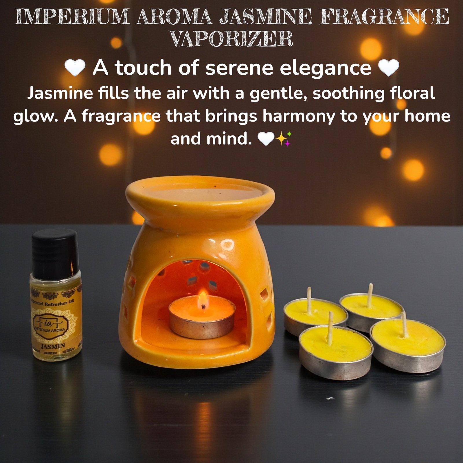 Imperium Aroma Jasmine Tealight Diffuser set - Image 2