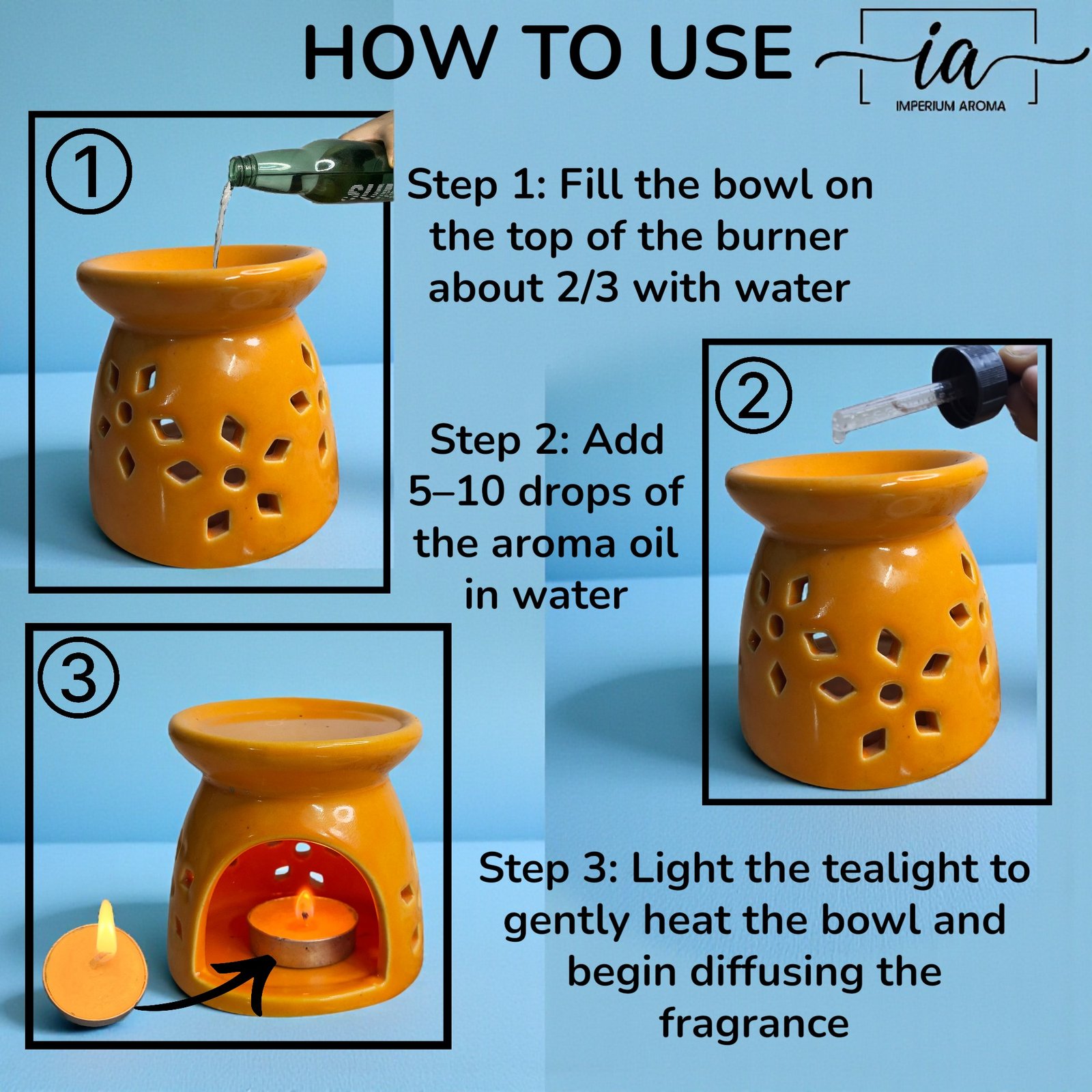 Imperium Aroma Jasmine Tealight Diffuser set - Image 3