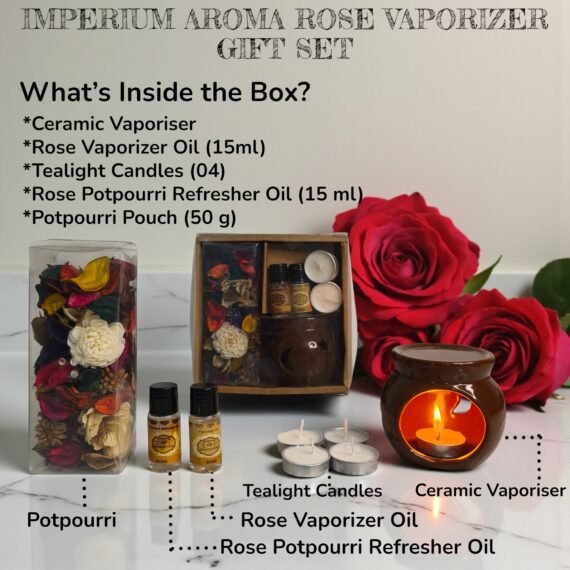 Imperium Aroma Rose Tealight Diffuser set
