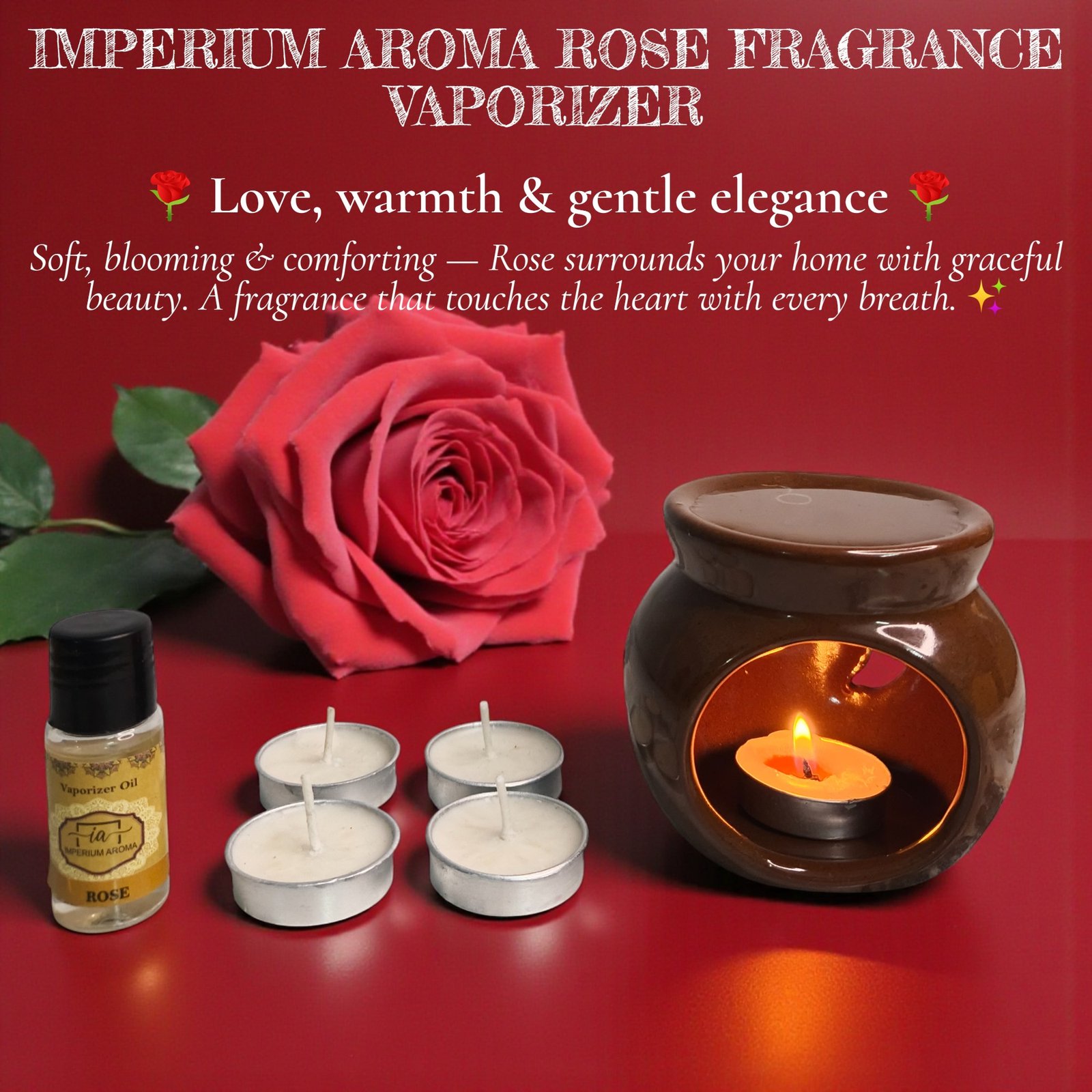 Imperium Aroma Rose Tealight Diffuser - Image 2